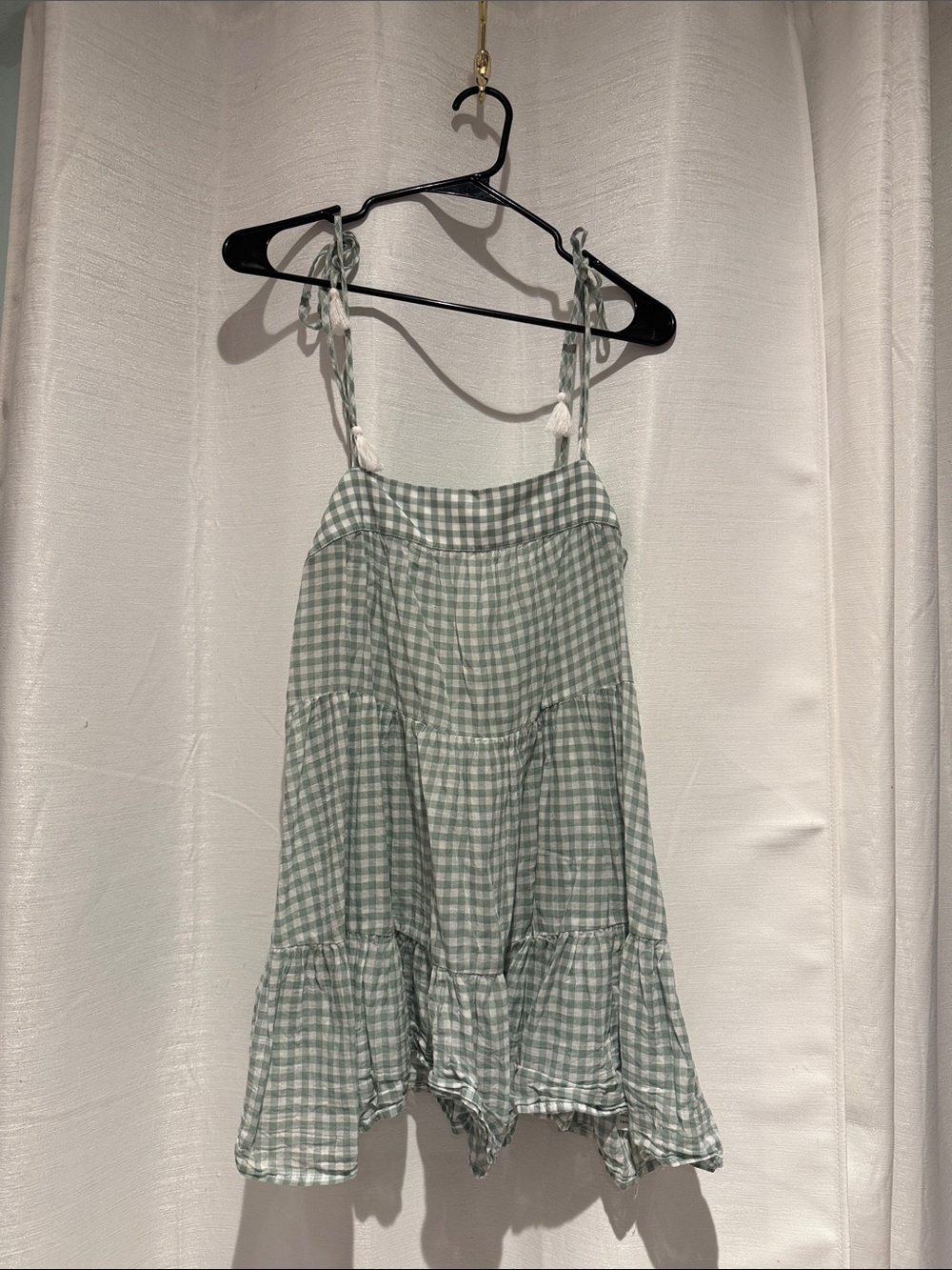 Abercrombie & Fitch Green Gingham Mini Dress